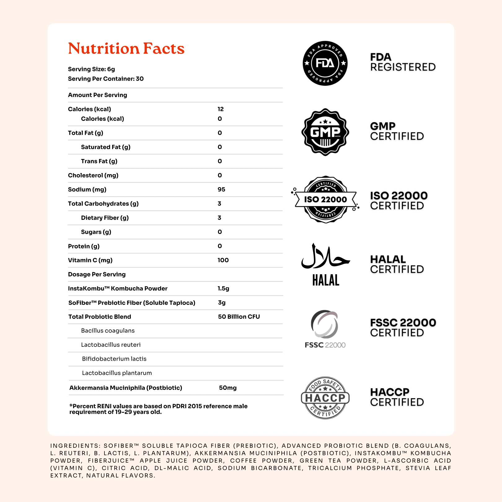 Kombucha + Tribiotics